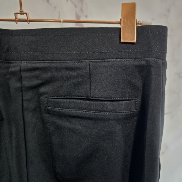 Betabrand Pants Womens XS Regular Crop Black Soho Chelsea Skinny High Rise Tie - Picture 13 of 13